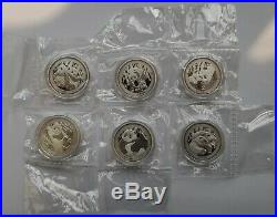 Official Mint 2017 China 35th ANNIV of Gold PANDA silver medal set, China coin