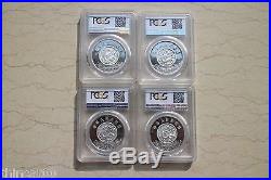 PCGS PR70DCAM China 1997 One Set of 4 Pcs 25g Silver Coins-Yellow River Culture