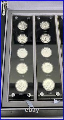 Panda 25 Year Commemorative Coin Set 1982-2007 3 Yuan 1/4oz. 999 Silver Panda 25 Year Commemorative Coin Set 1982-2007 3 Yuan 1/4oz. 999 Silver