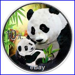 Panda Day & Night Color 2019 2 X 30 Grams Silver Coin Set In Wood Case