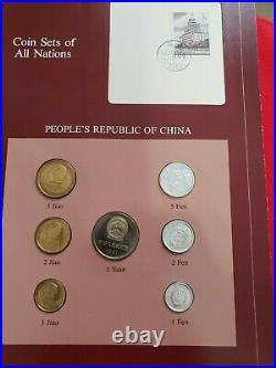 People's Republic of China Coin Sets of All Nations Franklin Mint Yuan Jiao Fen