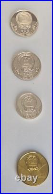 Pristine! Set 12 Uncirculated 1980 China Olympic Proof Silver & Brass Coins