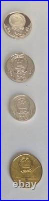 Pristine! Set 12 Uncirculated 1980 China Olympic Proof Silver & Brass Coins