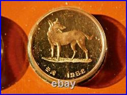 RARE 1982 Year of The Dog / People's Bank China Set 7 Proof Coins + Token