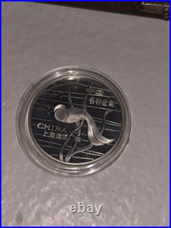 RARE 1984 China Silver Goldfish 4-Medal Proof Set Shanghai Mint Raw Boxed Wear