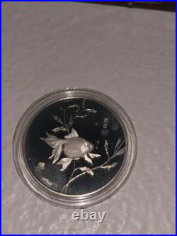 RARE 1984 China Silver Goldfish 4-Medal Proof Set Shanghai Mint Raw Boxed Wear