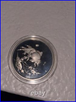 RARE 1984 China Silver Goldfish 4-Medal Proof Set Shanghai Mint Raw Boxed Wear