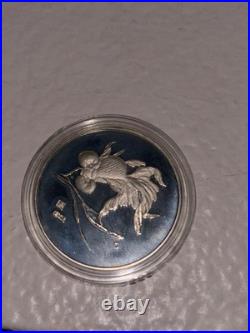 RARE 1984 China Silver Goldfish 4-Medal Proof Set Shanghai Mint Raw Boxed Wear