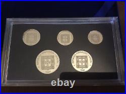 RARE 1985 China Macau Silver Proof 5 Coin Set withCOA Sterling NUMBER 0269/2500