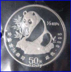 RARE 1990 3 Coin China Platinum Panda PROOF Set Only 2,500 Minted