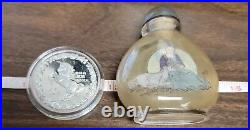 RARE 1996 China Gold & Silver Unicorn 4-Coin Proof Set with Hand Painted Bottle