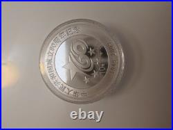 RARE 60th Anniversary HONG KONG 100 Yuan Gold 10 Yuan Silver Coin Set WITH COA