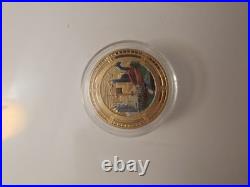 RARE 60th Anniversary HONG KONG 100 Yuan Gold 10 Yuan Silver Coin Set WITH COA