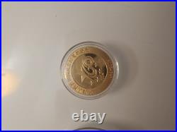 RARE 60th Anniversary HONG KONG 100 Yuan Gold 10 Yuan Silver Coin Set WITH COA