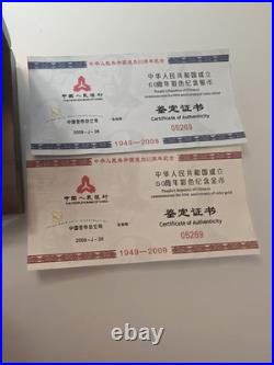 RARE 60th Anniversary HONG KONG 100 Yuan Gold 10 Yuan Silver Coin Set WITH COA