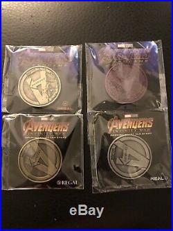 RARE Avengers Infinity War / Endgame 4 Coin Set Opening Night Fan Event