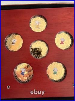 Rare 16th Asian Games Mascot 6 Coin Display Set Guangzhou 2010 Gold