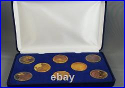 Rare 2008 Beijing Olympics 24K Gold overlay 999 Silver Coin Set of 8 Citi