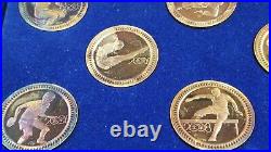 Rare 2008 Beijing Olympics 24K Gold overlay 999 Silver Coin Set of 8 Citi