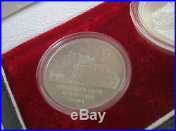Rare CHINA 1985 Founding of Tibet 10 YUAN & 1 YUAN Silver PROOF Coin Set with box