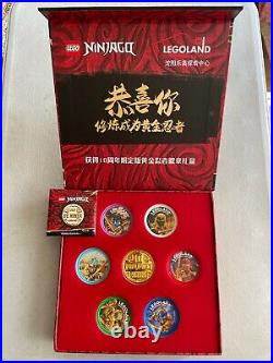 Rare China 2021 LEGO Ninjago Ninjaga Legacy 10th Anniversary Coin Pin Set