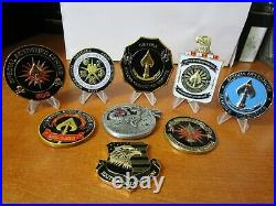 SET of 9 Challenge Coins CIA SCS SAD SOG SAC NSA Director Navy Seal Team VI
