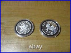 SETSRUS China Unicorn Date and Type Silver Set 10 Silver Coins (1994 2022)