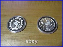 SETSRUS China Unicorn Date and Type Silver Set 10 Silver Coins (1994 2022)