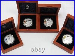 Series II 2008 Silver China Beijing Olympics 10 Yuan 4 Coin Proof Set