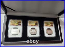 Set 15g Silver X3 China 2020 Forbidden City 600th Anniv PF69 Ultra Cameo NGC Box