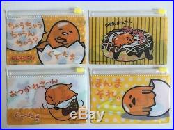 Set 4 Sanrio LE Osaka Japan Gudetama Lazy Egg Vinyl Ziplock Coin Card Bag Case