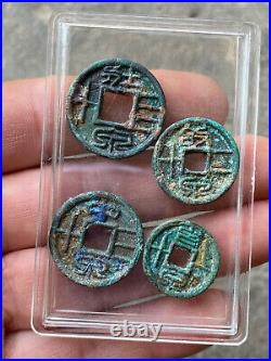 Set China Ancient Late Han Dyansty WangMang Regime Issued Beautiful Bronze Coin