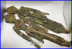 Set Of 2 Antq Chinese Coin Prosperity Dolls