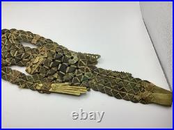 Set Of 2 Antq Chinese Coin Prosperity Dolls