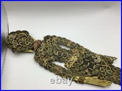 Set Of 2 Antq Chinese Coin Prosperity Dolls