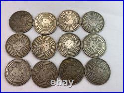 Set of 12 Chinese Coins, Unverified Authenticity, Untampered Images