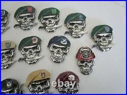 Set of 16 Skull Challenge Coins USAF CCT TACP PJ SF Army Ranger Delta Force SAS