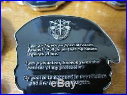 Set of 7 SFGA Special Force Group Airborne Green Berets Creed Challenge Coins