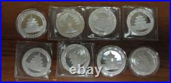 Set of 8 Chinese Silver Pandas 2014-22 (NO 21) UNC Set of 8 Chinese Silver Pandas 2014-22 (NO 21) UNC