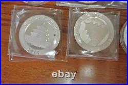 Set of 8 Chinese Silver Pandas 2014-22 (NO 21) UNC Set of 8 Chinese Silver Pandas 2014-22 (NO 21) UNC