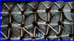 Set of Two Antique Handmade Chinese Coin Prosperity Dolls Couple 14.5