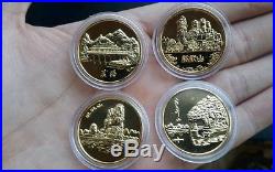 ShangHai Mint Gilt brass GUILIN Scenery Coin medal set