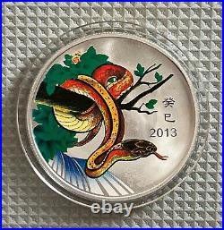 Shanghai Mint 2013 China medal lunar Snake gold and silver set China coin