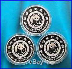 Shanghai Mint1999 Rare Wildlife in China panda medal set, China coin