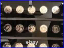 Silver Panda Set 25 Uncirculated Pure Silver Coins In Beautiful Display