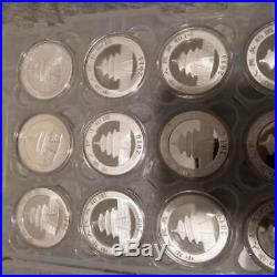 Silver Panda Set of 15 Coins Pad Year 2006-2020 Lot 15 (15 Pieces)