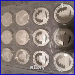 Silver Panda Set of 15 Coins Pad Year 2006-2020 Lot 15 (15 Pieces)