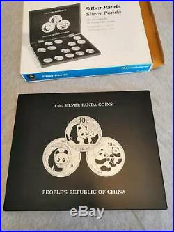 Silver Panda Set of 20 Coins Premium Collection Box Year 2000-2019 (Lot 20)