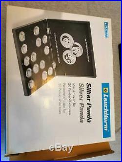 Silver Panda Set of 20 Coins Premium Collection Box Year 2000-2019 (Lot 20)