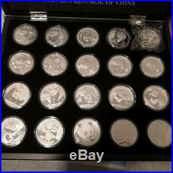 Silver Panda Set of 20 Coins Premium Collection Box Year 2001-2020 (Lot 20)